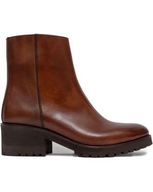 SOMMET Zip-Fastening Boots - Brown