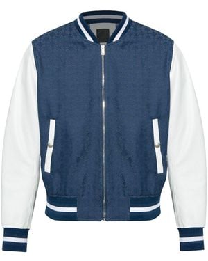 Givenchy Monogram-Jacquard Bomber Jacket - Blue