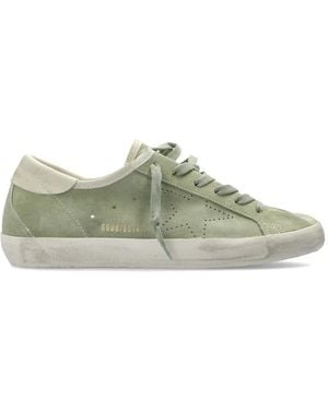 Golden Goose Baskets Super-Star En Daim - Green