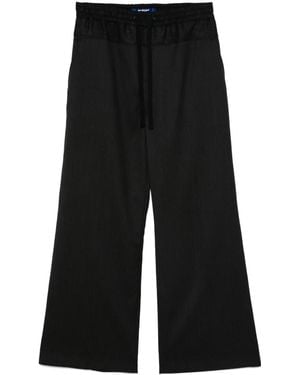 Junya Watanabe ストライプ パンツ - ブラック