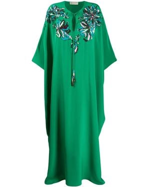 PUCCI Long Beaded Kaftan - Green