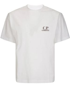 C.P. Company Logo-Print Short-Sleeve T-Shirt - White
