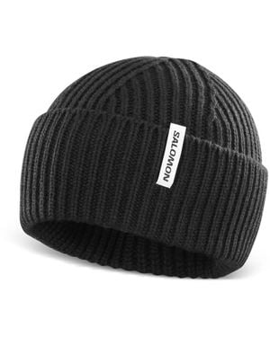 Salomon Snowbird Ribbed Label Beanie - Black