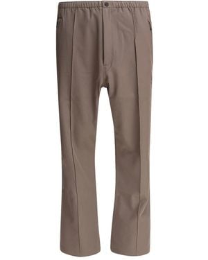 Needles Elasticated-Waistband Logo-Embroidered Track Pants - Gray