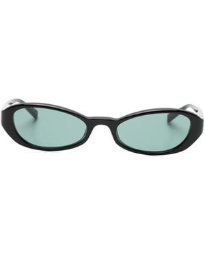 Saint Laurent Sue Oval-Frame Sunglasses - Green