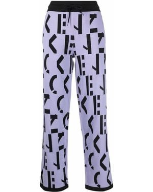 KENZO All-Over Logo-Print Pants - Blue