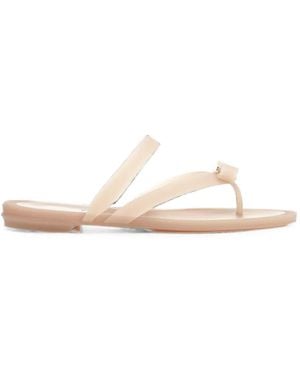 Ferragamo Vara Bow Thong Sandals - White
