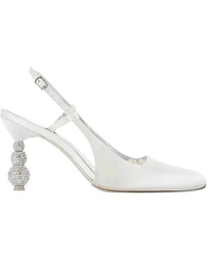 Sophia Webster 85Mm Natalia Crystal Pumps - White