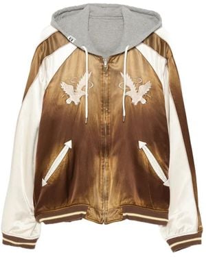 Maison Mihara Yasuhiro Veste À Broderies Souvenir - Brown