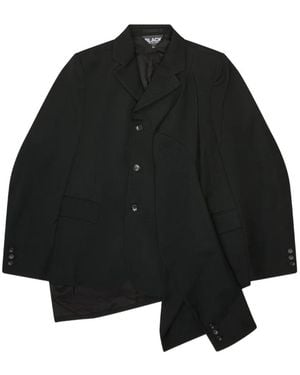 COMME DES GARÇON BLACK Deconstructed Asymmetric Jacket - Black