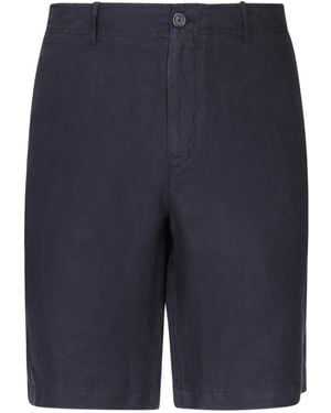 Fedeli Pocket Linen Shorts - Blue