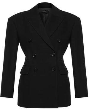 ANOUKI Double-Breasted Blazer - Black
