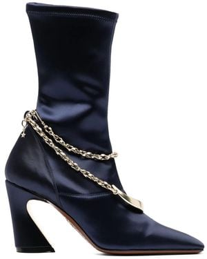 Zimmermann Stiefel Mit Satins 80Mm - Blau