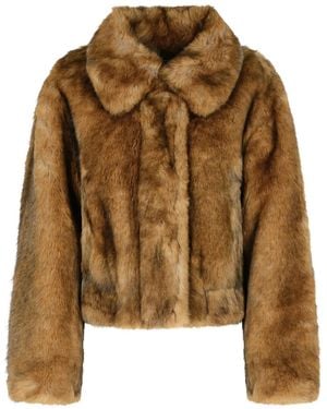 Stand Studio Lena' Faux Fur Jacket - Brown