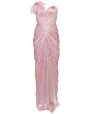 IRIS SERBAN Gerafftes Suriel Maxikleid - Pink