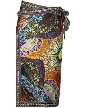 Atelier Vlisco Graphic-Print Wrap Skirt - Brown