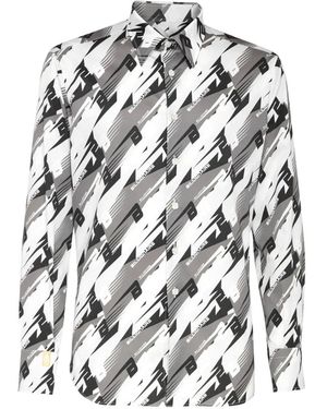 Billionaire Chemise Imprimée - White