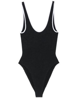 Hunza G Crinkle-Effect Swimsuit - Black