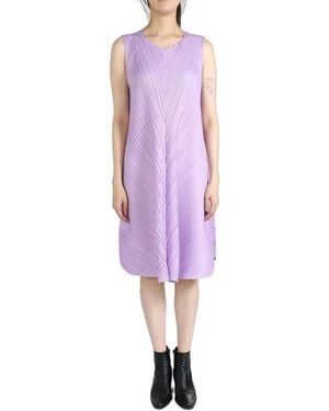 Pleats Please Issey Miyake Mellow Pleats Dress - Purple