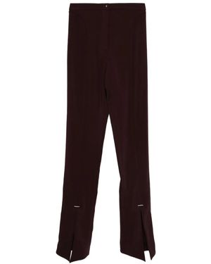 Mugler Split-Hem Pants - Red