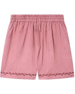 Isabel Marant Zilan Embroidered Shorts - Pink