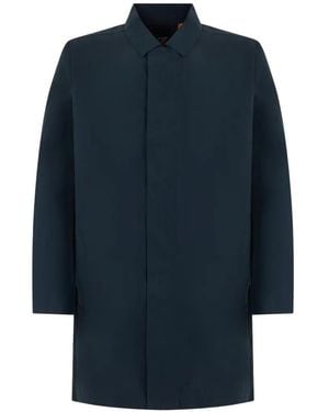 K-Way Poirol Concealed-Fastening Coat - Blue