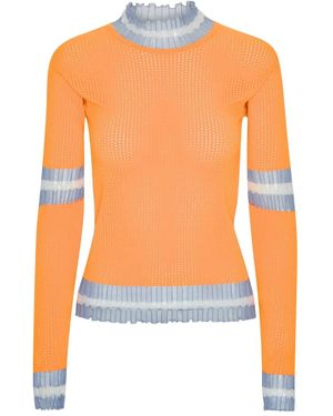 Henrik Vibskov Pull Perforé À Volants - Orange