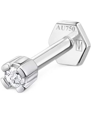 SABOTEUR Puces D'Oreilles Serties De Diamants - Marron
