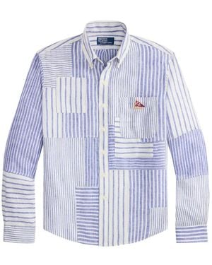 Polo Ralph Lauren Logo-Detail Striped Shirt - Blue