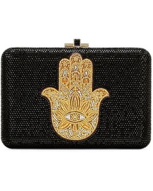 Judith Leiber Crystal-Embellished Hamsa Mini Bag - Black