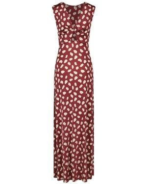 Johanna Ortiz Horizonte Místico Midi Dress - Red