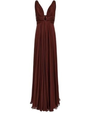 Roberto Cavalli Geplooide Maxi-Jurk - Paars