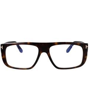Tom Ford Brille Mit Eckigem Gestell - Schwarz