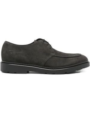 Fratelli Rossetti Suede Apron-Toe Derby Shoes - Black