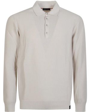 Fay Long-Sleeves Polo Shirt - White