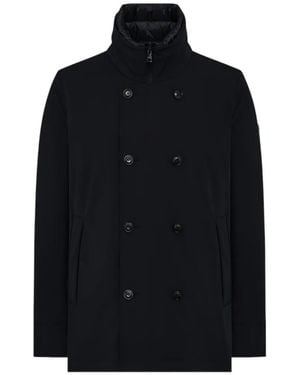 DUNO Edmund Double-Breasted Padded Coat - Black