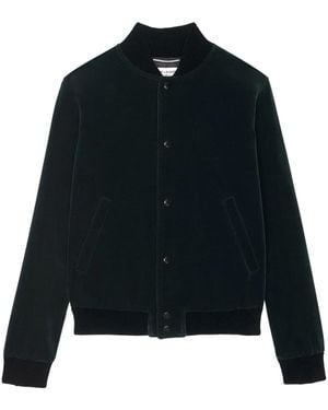 Saint Laurent Logo Bomber Jacket - Black