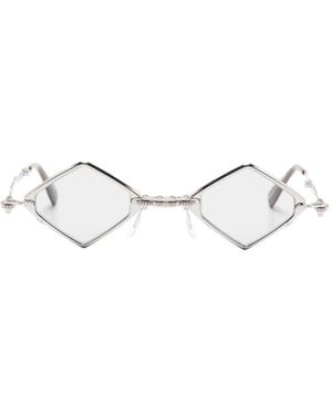 Kuboraum Geometric-Frame Sunglasses - White