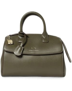 Emporio Armani Logo-Plaque Tote Bag - Green