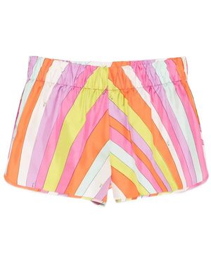 PUCCI Printed Silk Shorts - White
