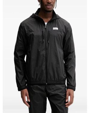 EA7 Ventus7 Grid-Pattern Track Trousers - Black