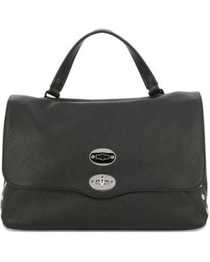 Zanellato Postina Daily Stud-Detail Leather Tote Bag - Black