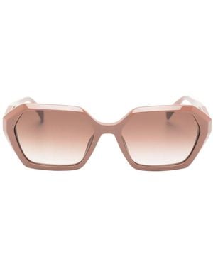 Zadig & Voltaire Geometric-Frame Glitter Sunglasses - Pink