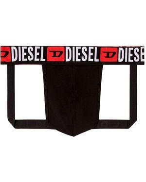 DIESEL Logo Waistband Thong - Red