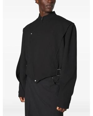 Mugler Jacke Mit Asymmetrischem Reißverschluss - Schwarz