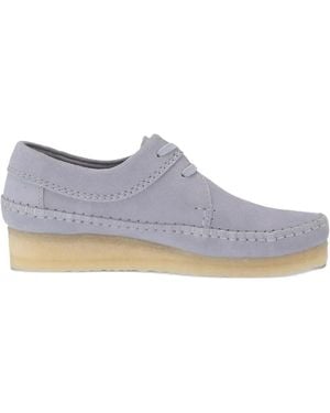 Clarks Weaver "Cool" Derby Shoes - Gray