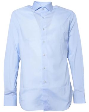 XE Spread-Collar Button-Up Shirt - Blue