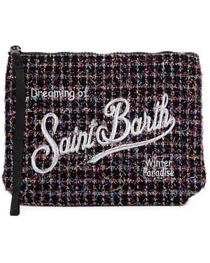 MC2 Saint Barth Tweed Clutch Bag - Black