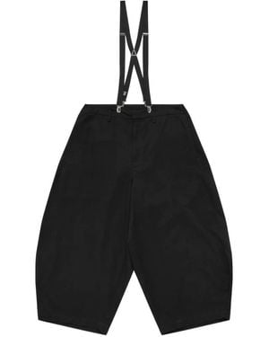 COMME DES GARÇON BLACK Suspenders Cropped Trousers - Black