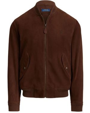 Polo Ralph Lauren Suede Bomber Jacket - Brown